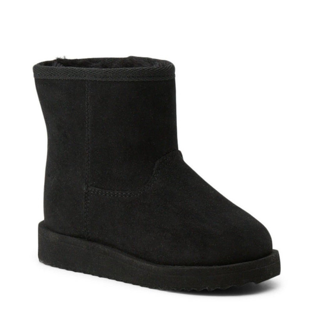 Toddler Girls Black Faux Fur Shearling Boots – Size 10